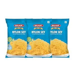 Balasa Nylon Sev Pack of 3 200g Each | Nylon Sev for Bhel | Namkeen ...