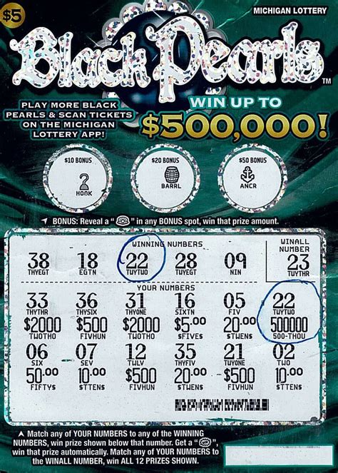 Southern Michigan man wins $500k on Black Pearls lottery ticket