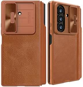 Compatible with Samsung Galaxy Z Fold 7 Case with Card Holder, [Slide ...