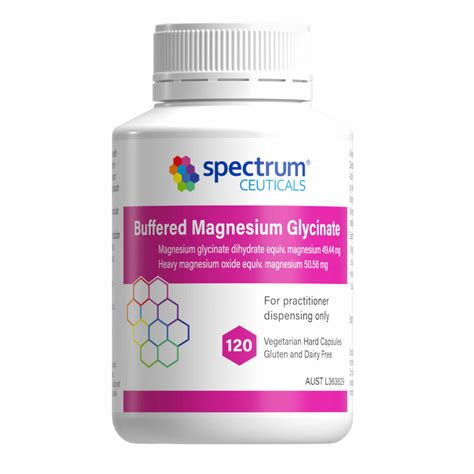 SpectrumCeuticals Buffered Magnesium Glycinate 120 Capsules - Pittwater Pharmacy & Compounding ...