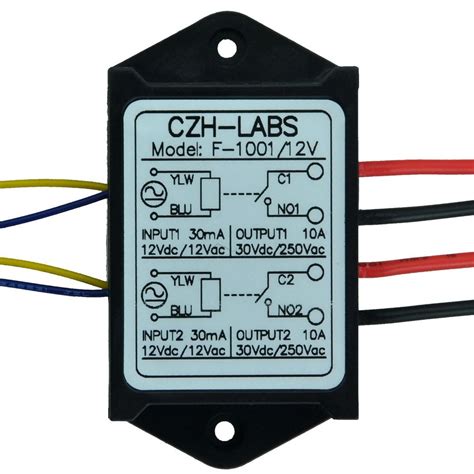 Electronics-Salon 1PCS Dual SPST-NO 10Amp Power Relay Module, AC/DC 12V ...