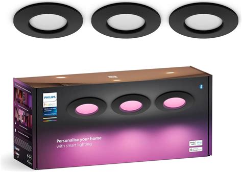 Philips Hue Slim Recessed Black Takplafond 9cm • Pris