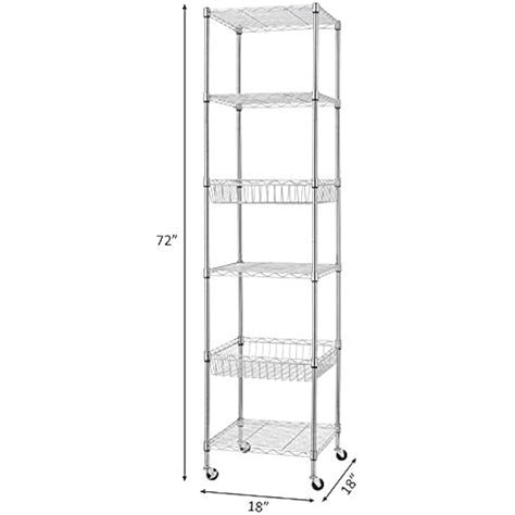 Finnhomy Heavy Duty 6 Tier Wire Shelving Unit with India | Ubuy