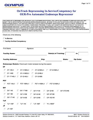 Olympus Competency Forms - Fill and Sign Printable Template Online