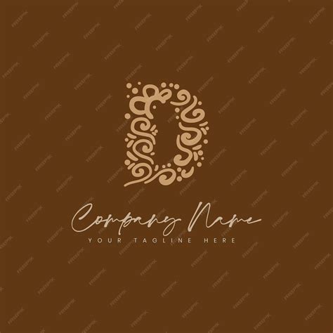 Premium Vector | Minimal letter d line art logo