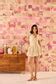 Amore Cream Vintage V Neck Mini Dress