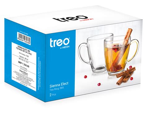 Buy Sienna Elect Tea Mug 385ML, Set of 2 Online - Treo by Milton