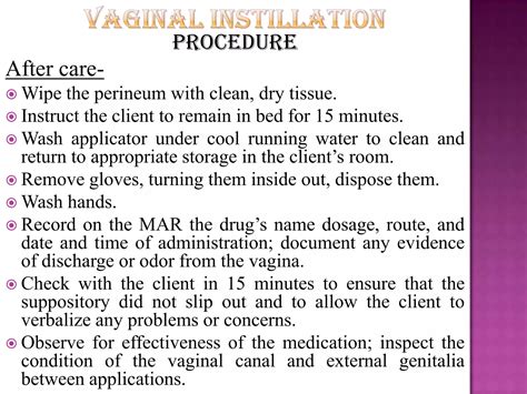 Vaginal instillation | PPTX