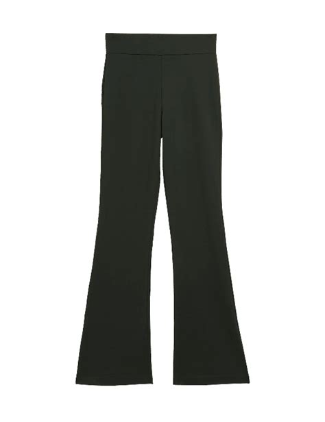 Jersey Elasticated Waist Flared Trousers