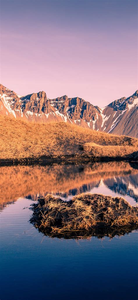 Download wallpaper mountains, lake, reflection, Iceland, Iceland ...
