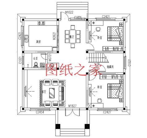 二层豪华别墅，农村200平米自建房图，宅基地大的不这样建就可惜了_盖房知识_图纸之家