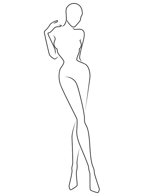 Female Body Drawing Outline