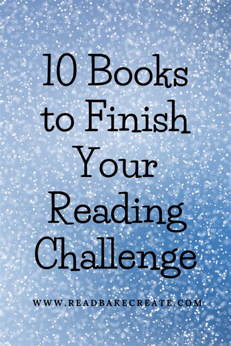 10 Books to Help Satisfy a Reading Challenge - Read! Bake! Create!