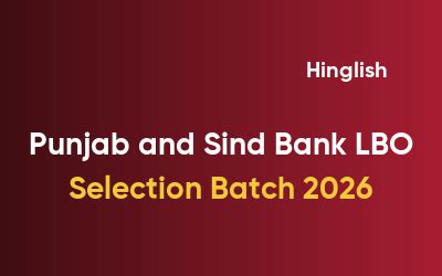 OliveBoard | Punjab and Sind Bank LBO Selection Batch 2026 - English