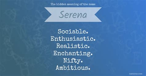 Serena Name
