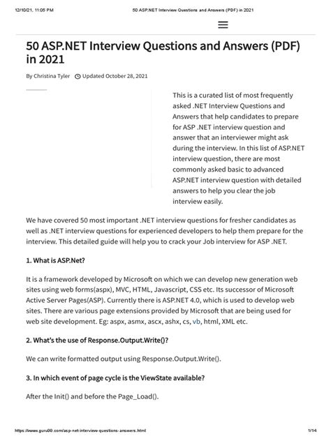 Image result for Interview Questions On ASP.NET