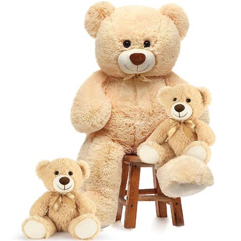 MorisMos Giant Teddy Bears with Babies, Large Mommy Bear with 2 Babies ...