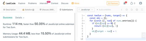 LeetCode 1 JavaScript 的图像结果
