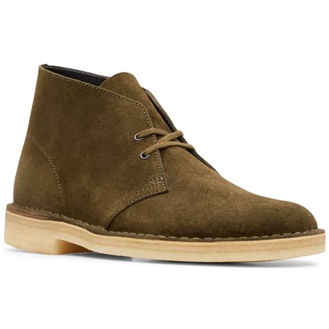 CLARKS ORIGINALS Men's Mod Suede Desert Boots in Olive