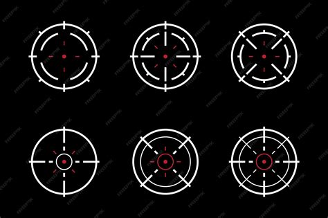 Crosshair target scope set vector design templates | Premium Vector