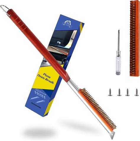 Amazon.com : Anewkle 23 Inch Pizza Oven Brush Pizza Stone Brush with ...