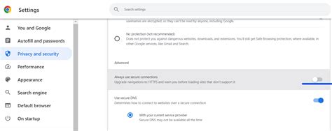 Image result for How to Disable Always Use Secure Connection