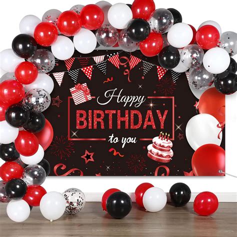 Buy Birthday Party Decorations 50 Pieces Balloons Garland Kit Happy ...