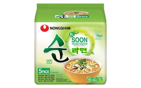 Nong Shim Soon Veggie Ramyun Instant Ramen Noodle Soup Halal 112g (Pack ...