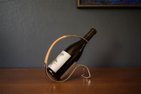 Mid Century Modern Chrome and Cane Wine Bottle Stand at 1stDibs ...