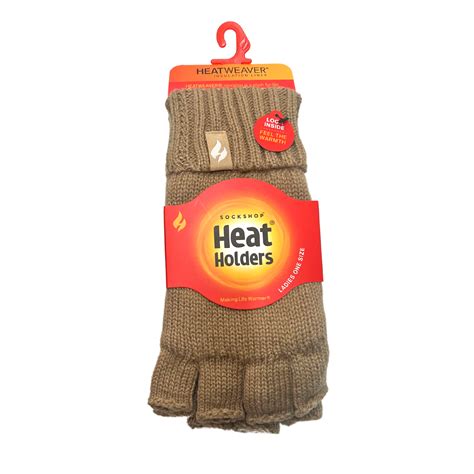 HEAT HOLDERS Fingerless Thermal Gloves-Womens
