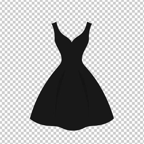 Black silhouette of a dress icon simple graph on transparent background ...