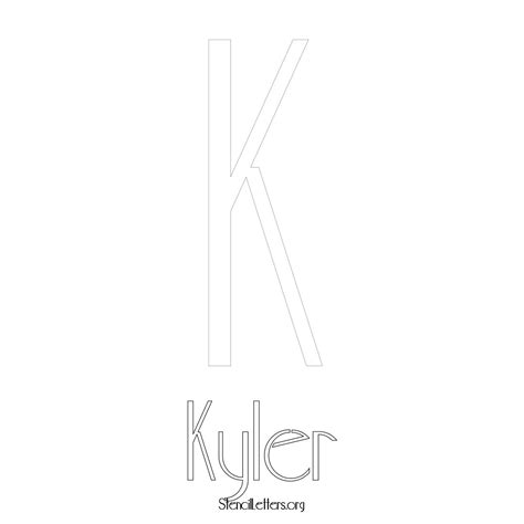 Kyler Free Printable Name Stencils with 6 Unique Typography Styles and ...