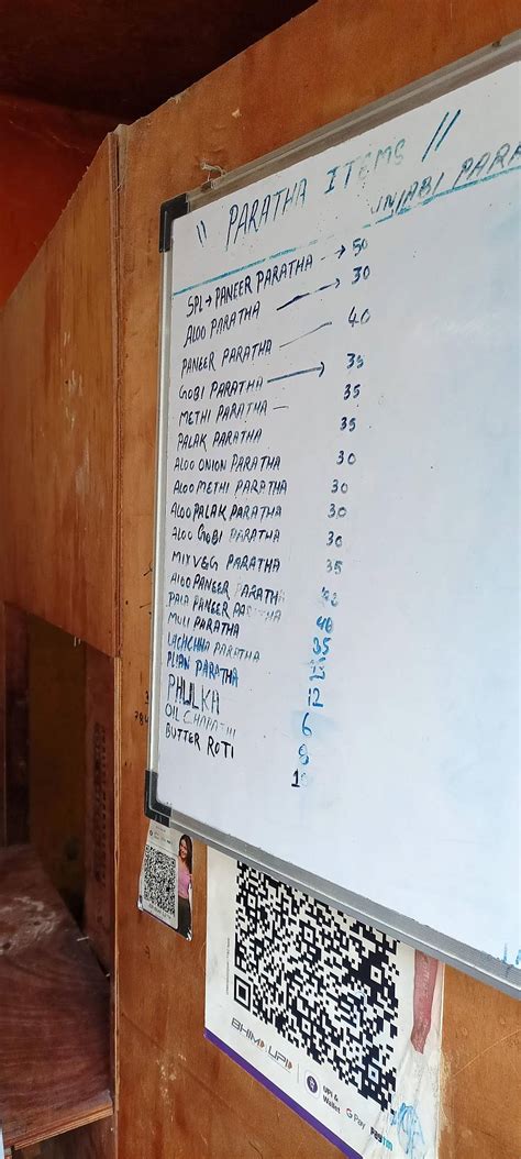 Menu at Punjabi Paratha House, Secunderabad, 11