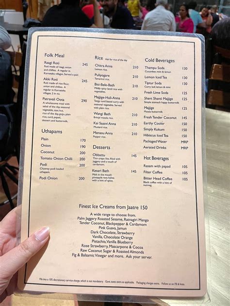 Menu at Carnatic Cafe, Noida