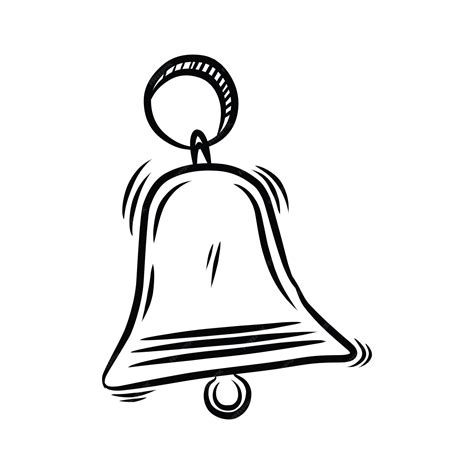 Ringing bell doodle icon | Premium Vector