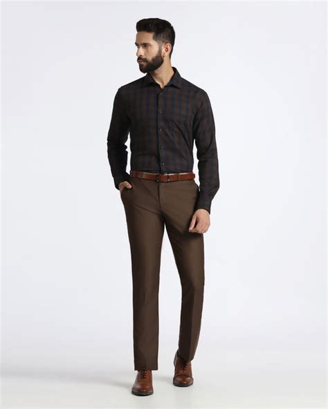 Black Textured Trouser - Bluemoon