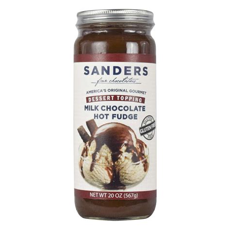Sanders Fine Chocolatiers Milk Chocolate Hot Fudge Dessert Topping 20 ...