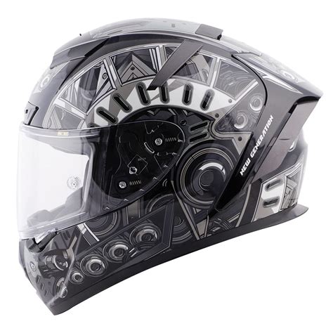 Steelbird SA-2 Terminator 2.0 Full Face Graphic Helmet in Glossy Finish ...
