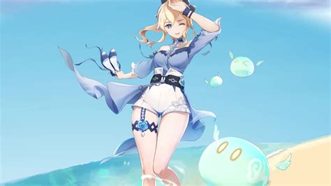 Jean Genshin Impact Naked Beach Scene Art Wallpaper Bot | My XXX Hot Girl