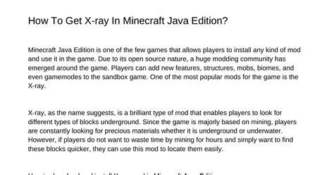 Image result for How Do You Add X-ray Hacks to a Minecraft World On Java Edition
