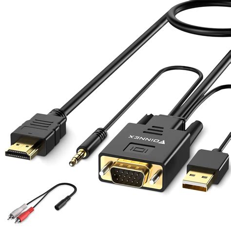 Buy FOINNEX VGA to HDMI Adapter Cable 10FT/3M (Old PC to New TV/Monitor ...
