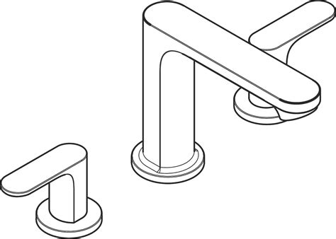 hansgrohe Washbasin mixers: Rebris S, 3-hole basin mixer 110 with pop ...
