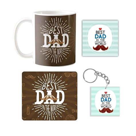 Buy TheYaYaCafe Ceramic Best dad in The World Combo Set of 4 Mug ...