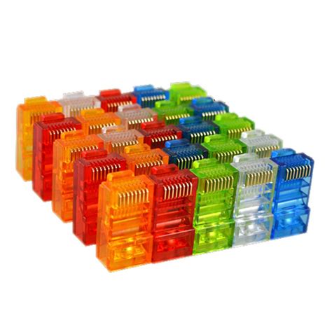 szdealhola 100pcs Mixed Colored RJ45 Modular Plug Cat5E Ethernet Cable ...