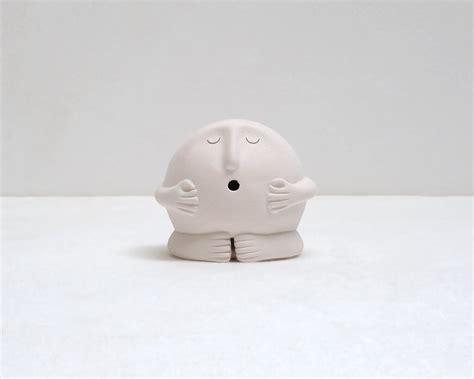 Breathe in Breathe Out: Handcrafted Stoneware Clay Sculpture by Claymen ...
