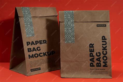 Premium PSD | Small paper bag mockup