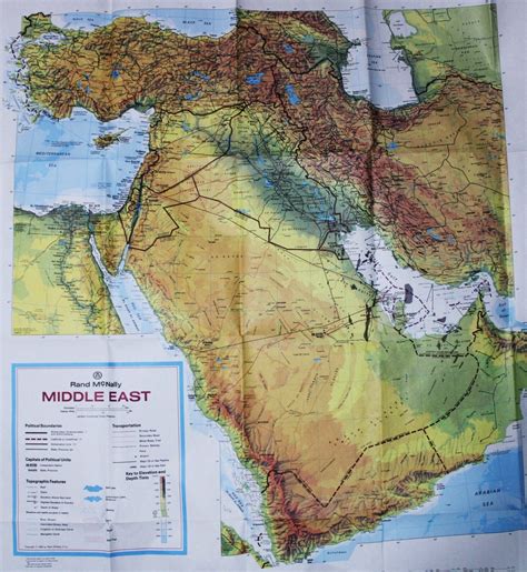 Physical Map Of Middle East