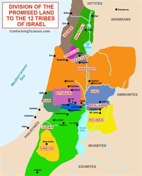 Map Of The Twelve Tribes Of Israel – QIZR