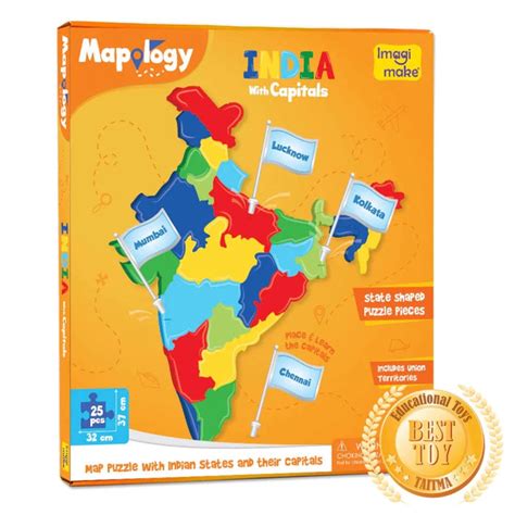 Imagimake Mapology India With State Capitals — Toycra