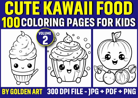 Kawaii Food Coloring Pages 100+ Kawaii Coloring Pages (Free PDF To